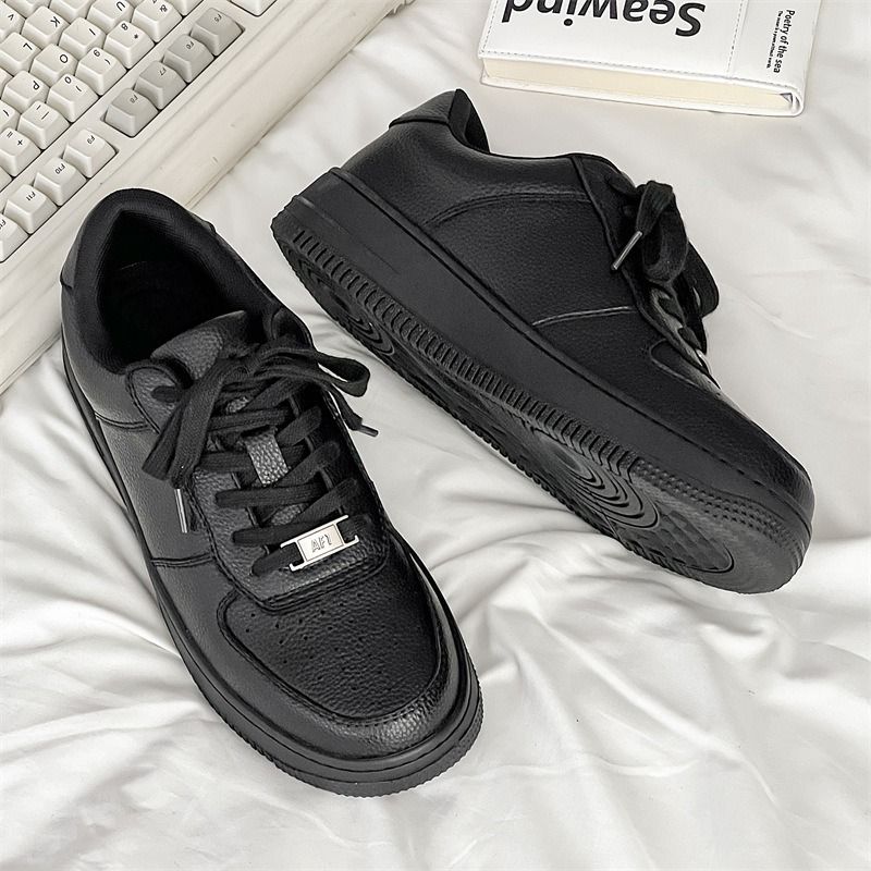 Nike Air Force 1 AF1 AJ Size 36 47 Shoes Autumn Breathable Black Casual Sneakers Men s Air Force Sports One Solid Color Student Anti Slip Sneakers