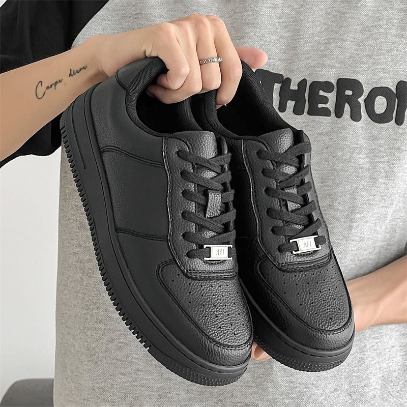 Solid black air force ones new arrivals