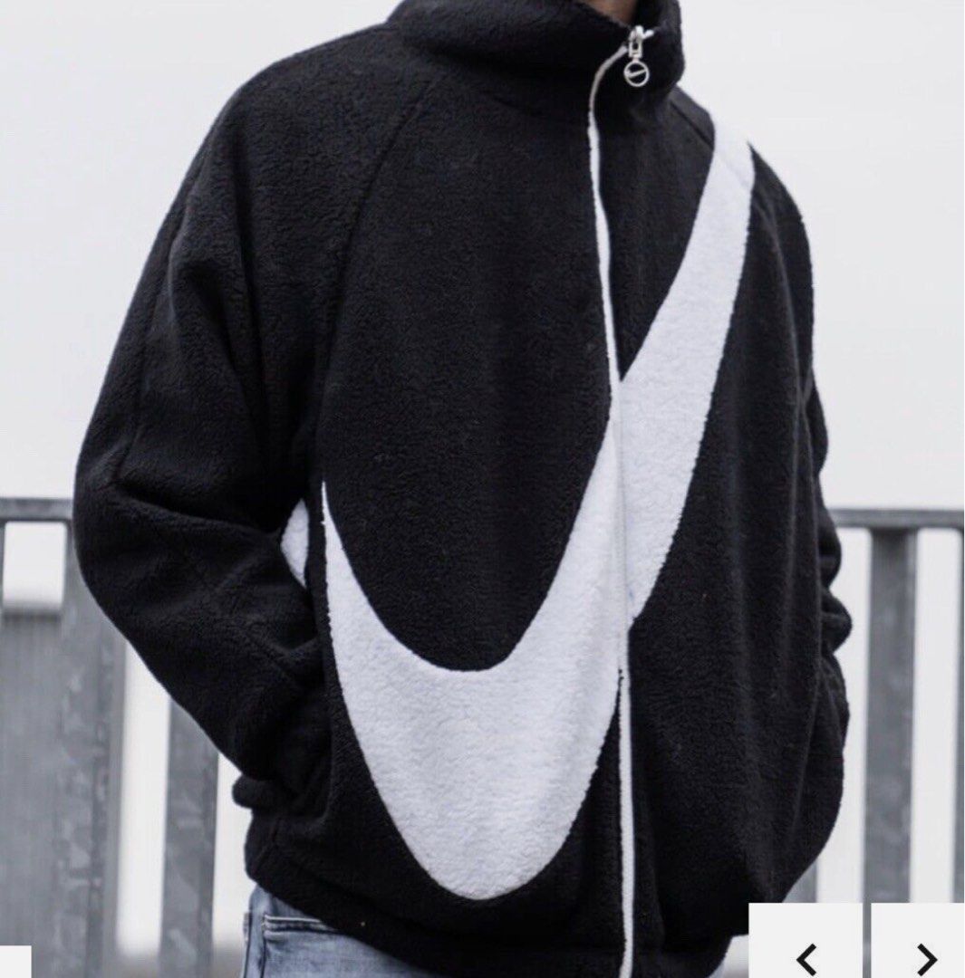 swoosh reversible sherpa jacket