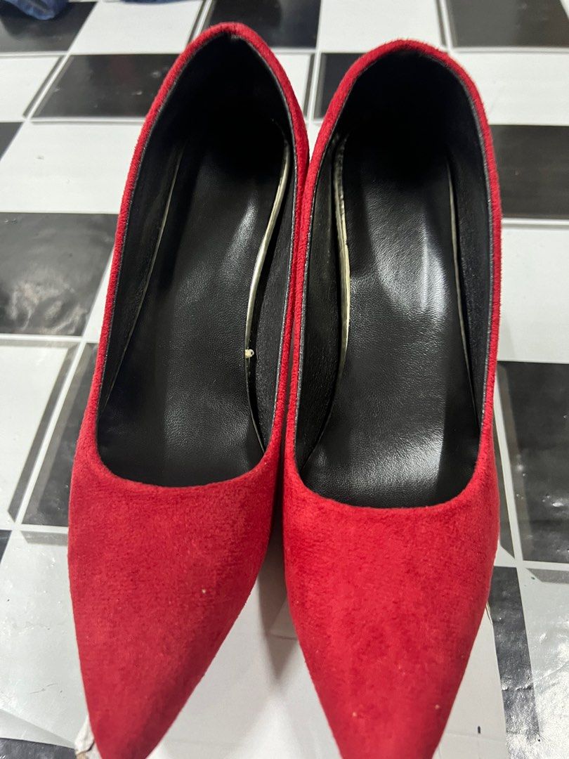 Plus size red heels on sale