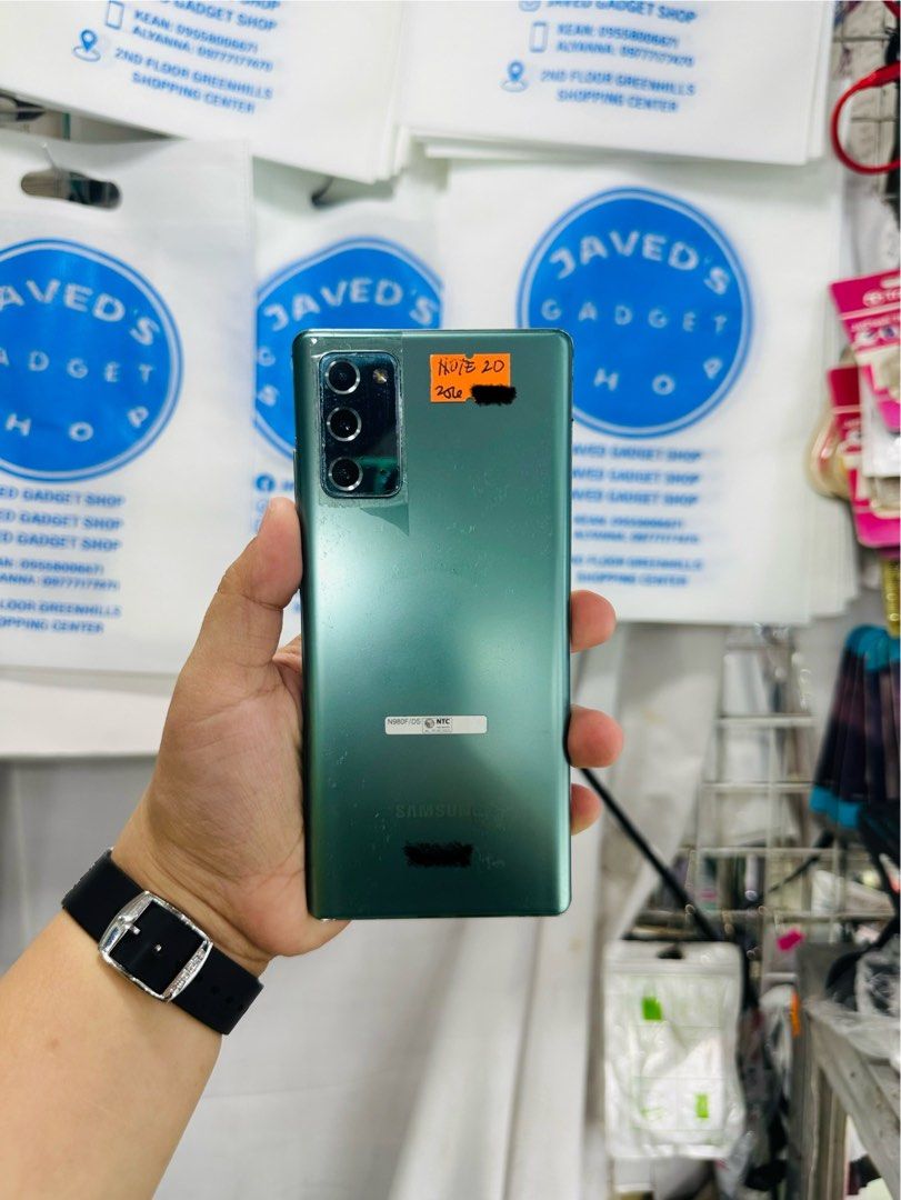 Samsung Note 20 256gb Dualsim FU 95% Makinis (Category: Samsung) located in San Juan City. Submitted by javedsgadgetshop (Listing ID 1333108821, Image 1). Description: OPEN FOR INSTALLMENT VIA CREDIT CARD/GGIVES/SPAY/BILLEASE & SWAP/TRADE-IN! BUY AND SELL! Quick Specs : Samsung Note 20 •256gb •NTC Variant •Good batt health •Factory Unlock •95% Smoothness •No hidden issue | No Repaired •100% Authentic | Not Refurbished •w/ OEM Charger & store warr
