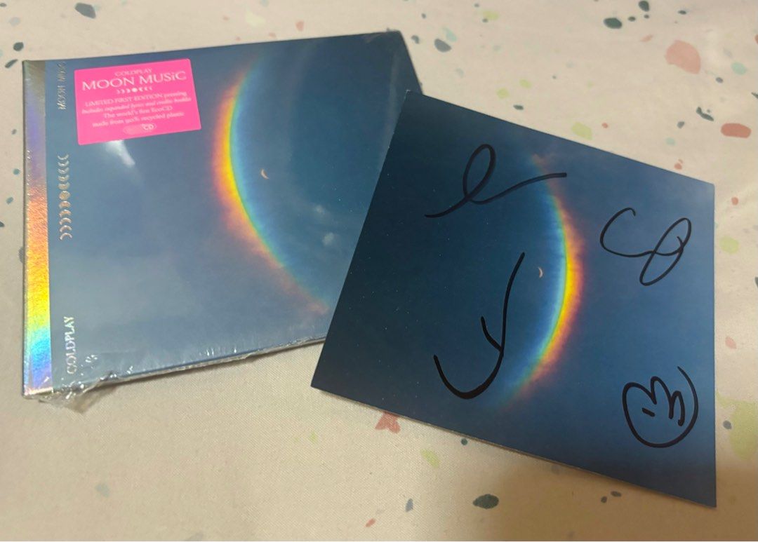 Coldplay 直筆サイン入り アナログレコード LP moon music 【公式通販】