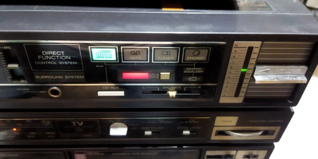 Sony Integrated Stereo Amplifier (Category: Soundbars, Speakers & Amplifiers) located in Pasay City. Submitted by marineljapansurplus (Listing ID 1332987453, Image 2). Description: SONY Integrated Stereo Amplifier TA-V11R Vintage Made in JAPAN Speaker output impedance: 6-16ohms (speaker not included) Power: 100v 80W TV Sound FM/AM/ VHF/UHF Tuner ST-V11R : Working 👍 Stereo Cassette Deck TC-V11WR: Working 👍 Aux-in: Working 👍 SONY DVD Player DVP-