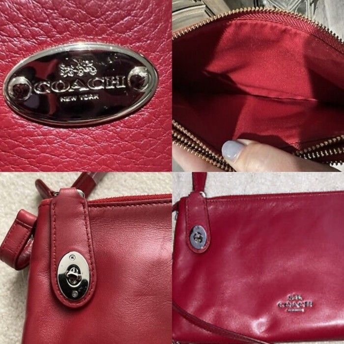 Tas Coach Lyla Double Gusset Crossbody Pebble Leather Sling Bag Fesyen Wanita Tas Dompet di Carousell