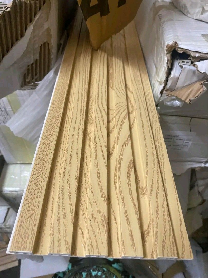 TINY GROOVE 5 IN 1 WPC PANEL (Category: Wall Decor) located in Quezon City. Submitted by malou_castillo (Listing ID 1333107890, Image 3). Description: WE SUPPLY AFFORDABLE AND QUALITY 👉WPC CLADDING PANEL 👉PVC Ceiling 👉SPC Flooring 👉VINYL flooring "self adhesive" 👉UV Sticker & UV marble board 👉PU STONE 👉OUTDOOR Panel 👉3D PVC Panel 💥We have also Accesories fluted panel 👉Edging ( Jclip, Hclip) 👉Bostik (no more nails) 👉Clip metal] ✔️Affor