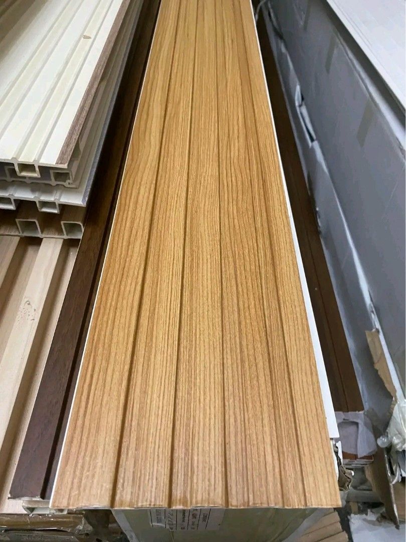 TINY GROOVE 5 IN 1 WPC PANEL (Category: Wall Decor) located in Quezon City. Submitted by malou_castillo (Listing ID 1333107890, Image 2). Description: WE SUPPLY AFFORDABLE AND QUALITY 👉WPC CLADDING PANEL 👉PVC Ceiling 👉SPC Flooring 👉VINYL flooring "self adhesive" 👉UV Sticker & UV marble board 👉PU STONE 👉OUTDOOR Panel 👉3D PVC Panel 💥We have also Accesories fluted panel 👉Edging ( Jclip, Hclip) 👉Bostik (no more nails) 👉Clip metal] ✔️Affor