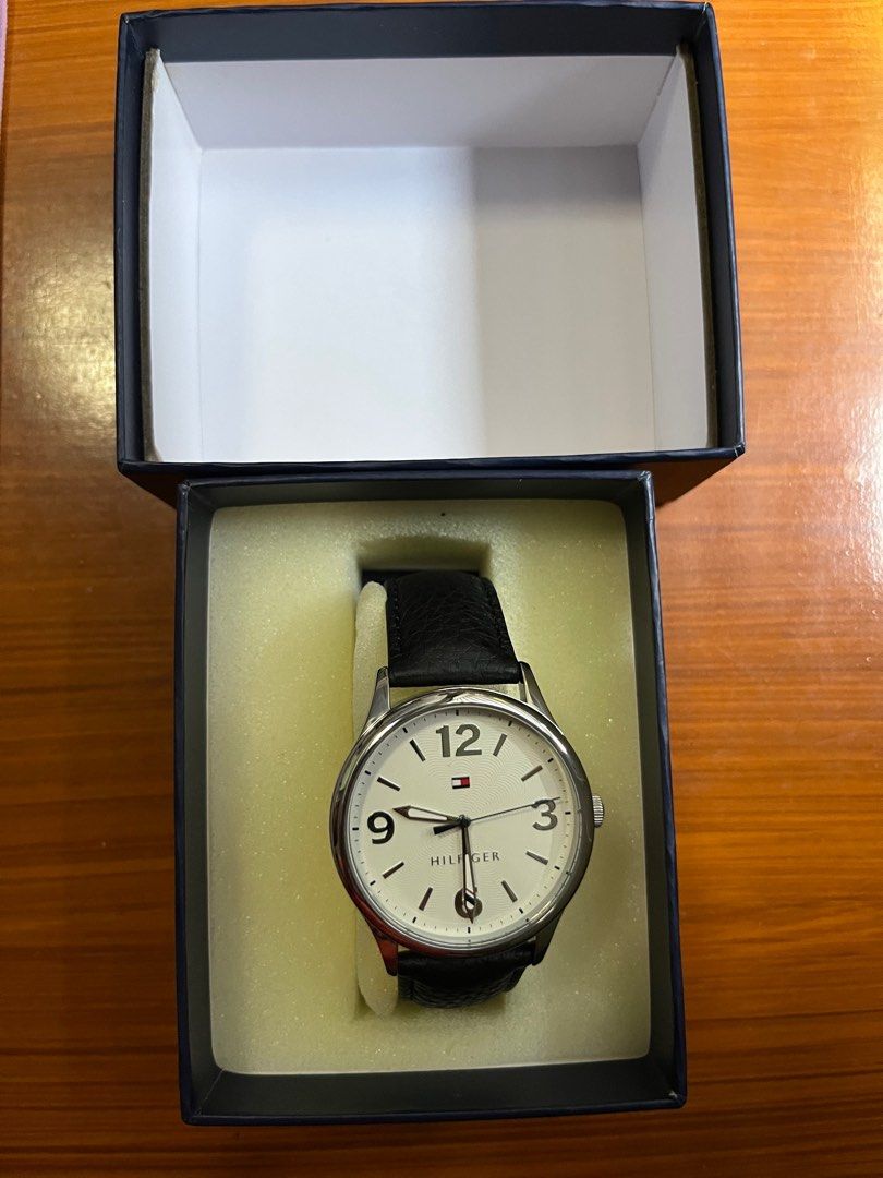 Tommy Hilfiger Black Leather Watch (Category: Women's Watches) located in Caloocan City. Submitted by driecloset (Listing ID 1333074933, Image 1). Description: Tommy Hilfiger Watch 1781596- Black Leather with White Round Dial Ladies Watch Price is negotiable!.