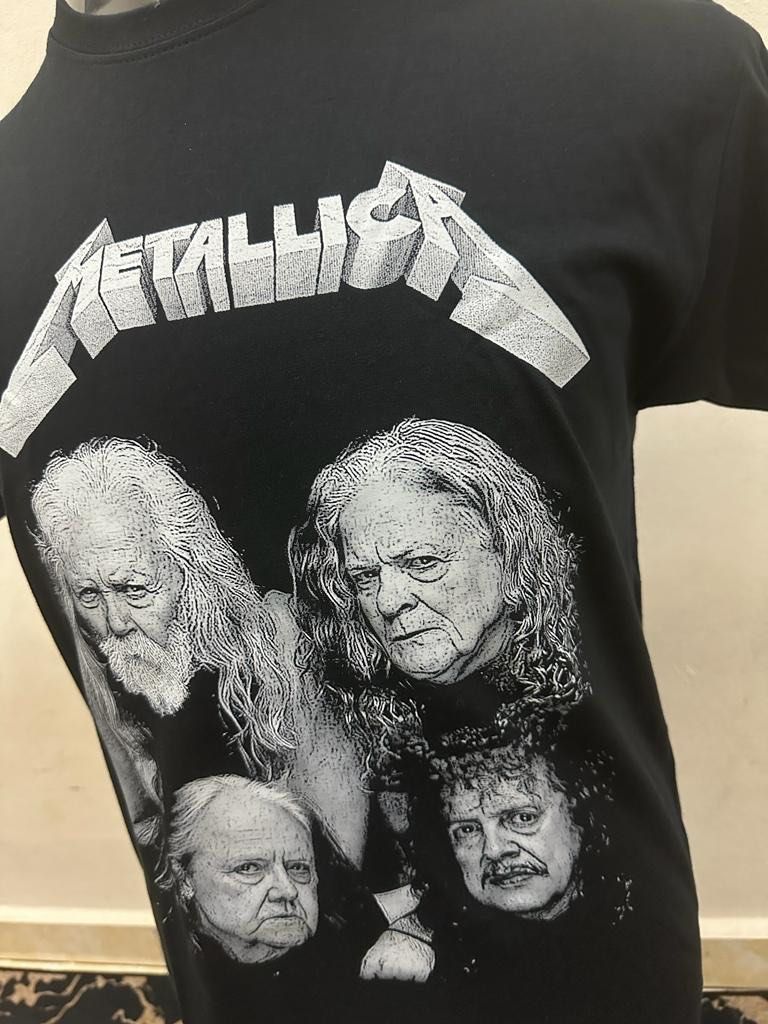 T Shirt Metallica Oldman Lineup Rock Band Metal