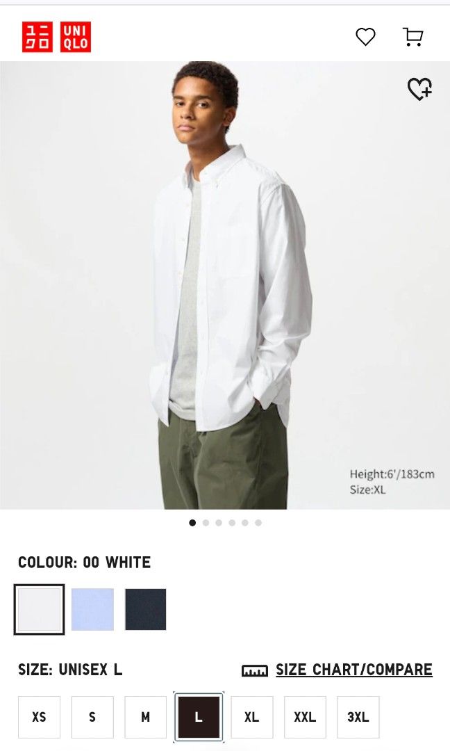 Uniqlo white button down on sale