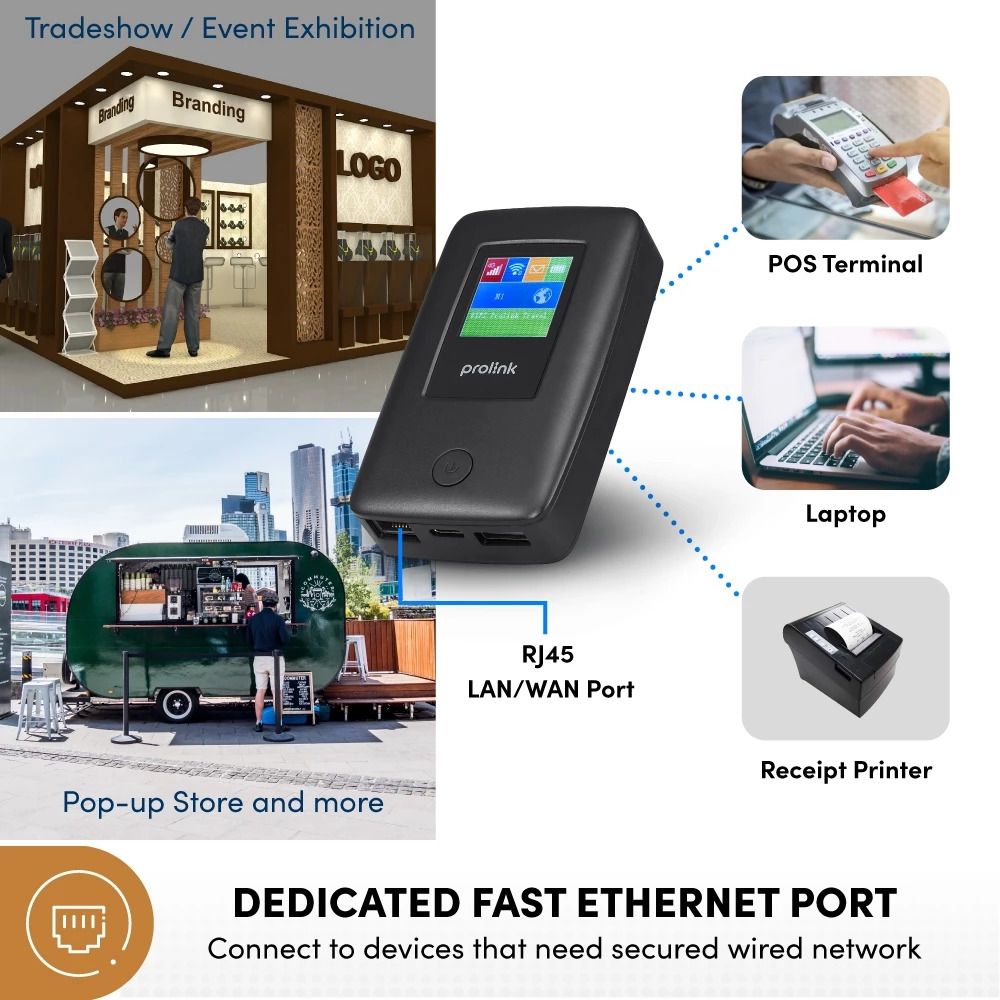 25 hour Portable Mi-Fi Power bank] Prolink DL-7203E 4G LTE Mobile WiFi with  LCD display with RJ45 LAN port Powerbank, Mobile Phones & Gadgets, Mobile &  Gadget Accessories, Power Banks & Chargers