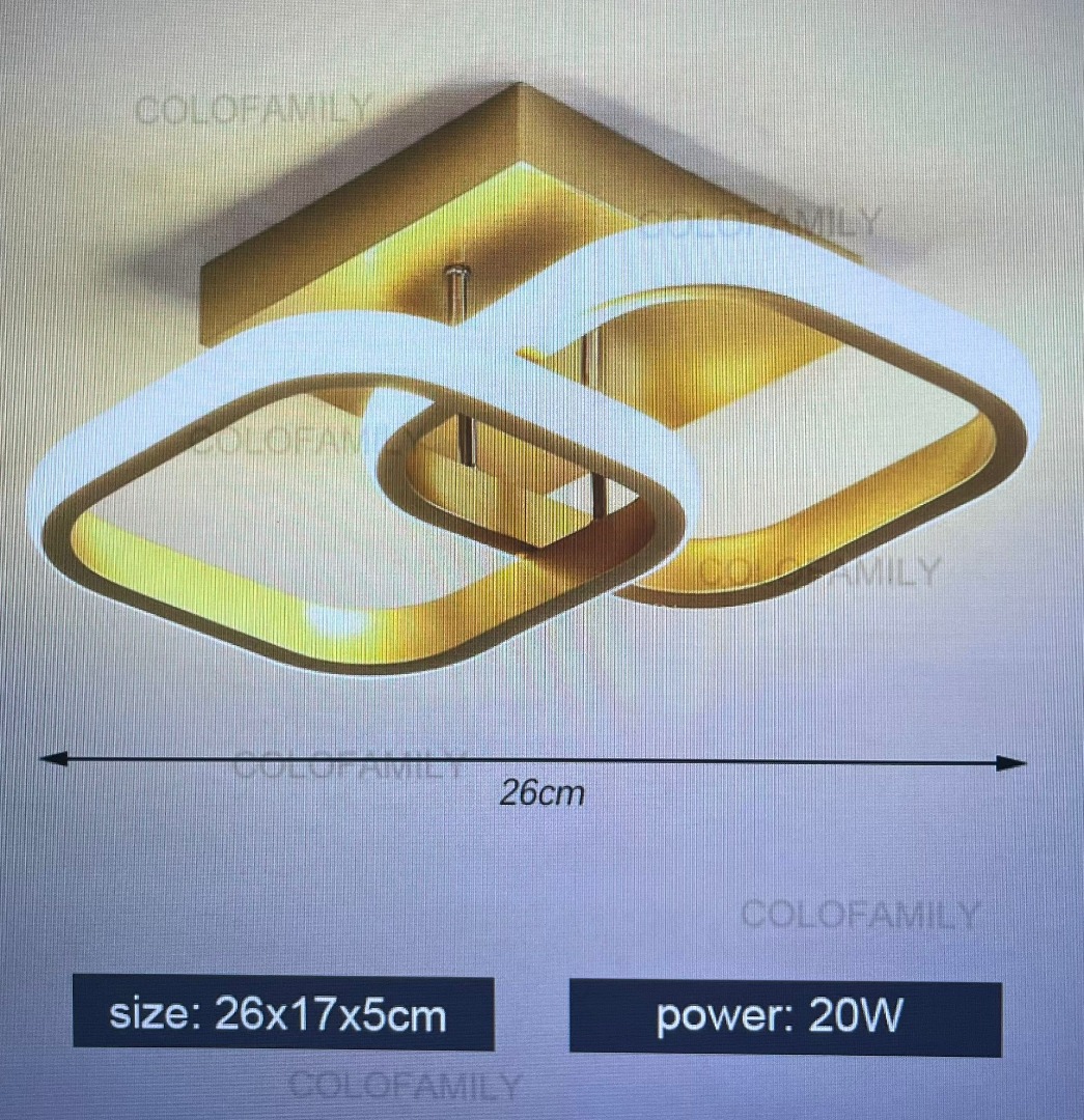 3 Color LED Chandelier Pendant Lighting, Furniture & Home Living