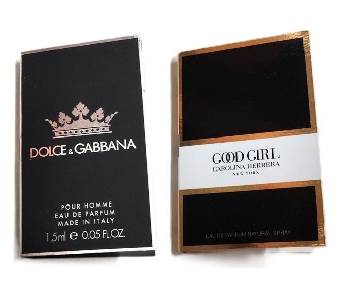 5 each. Dolce Gabbana Good Girl Carolina Herrera perfume sample