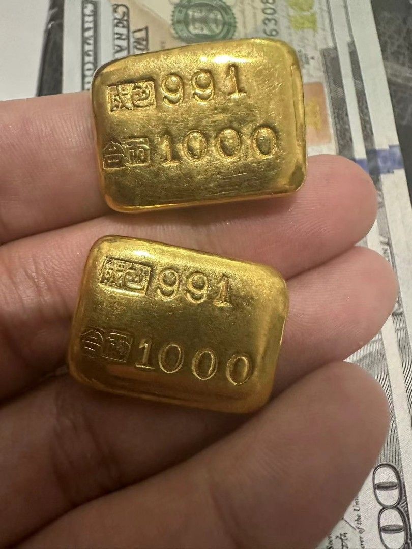 出售民國一兩金錠黃金金粒, 興趣及遊戲, 收藏品及紀念品, 古董收藏- Carousell