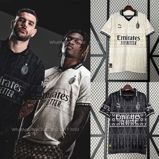 ⚡ AC MILAN X PUMA X PLEASURES 23-24 Fourth Jersey波衫 球衣 AC 米蘭限定版 💎 所有衫款/球員/號碼全齊。有鐘意嘅款直接帶圖詢價。（Players name and number can be customize） RAFA LEAO 拉斐爾·萊昂 Theo Hernández  泰奧·耶南德茲64187222076162110