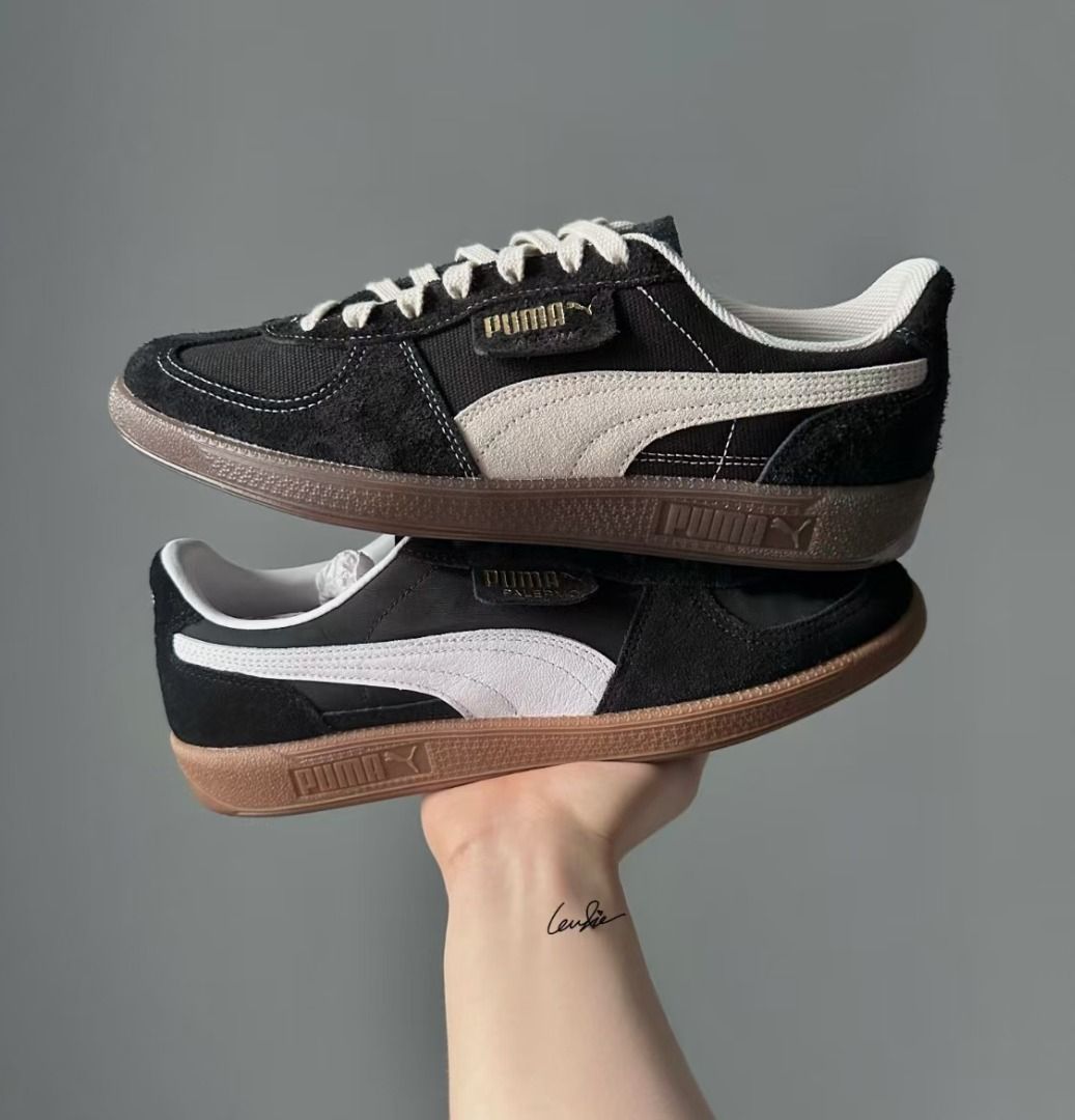 Puma Palermo Vintage low top sneakers for men and women black Women s Fashion Footwear Sneakers on Carousell