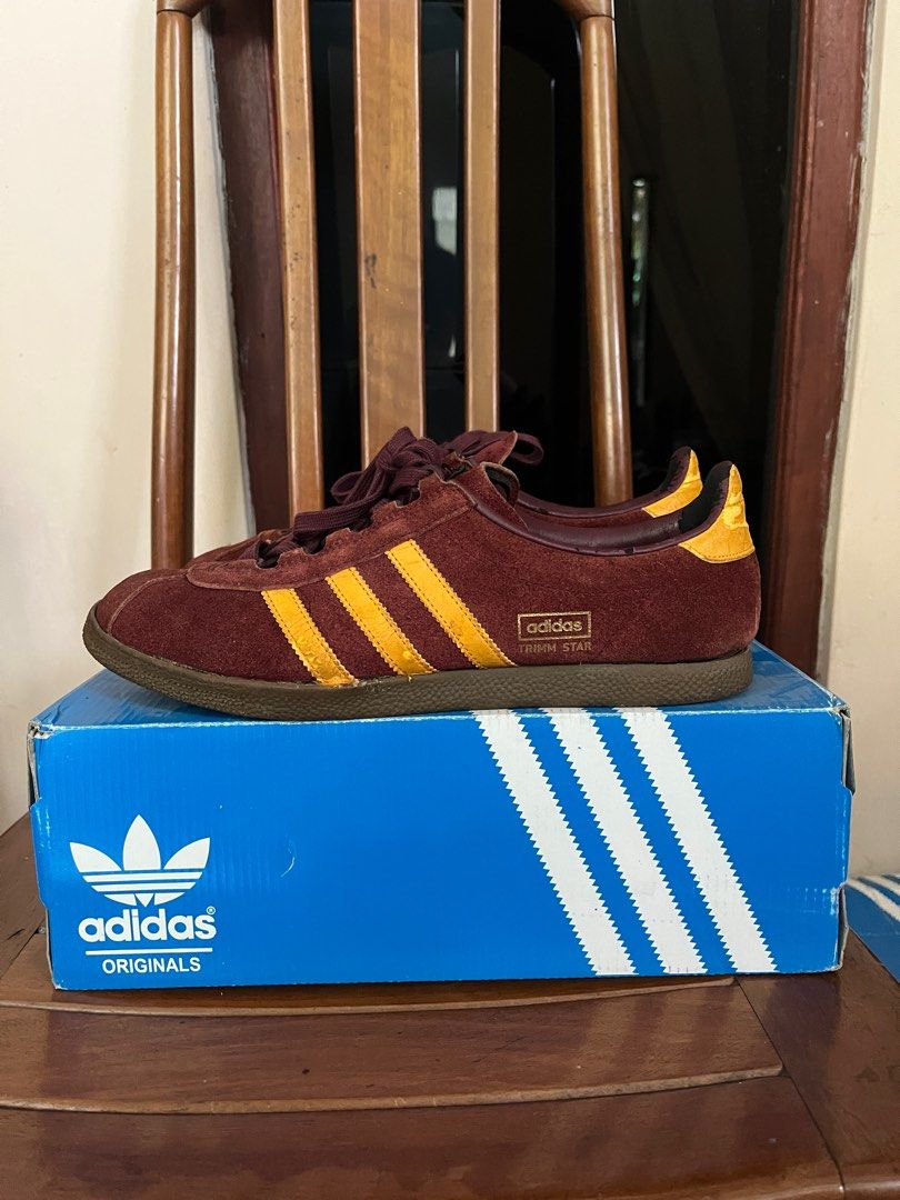 Adidas Trimm Star, Fesyen Pria, Sepatu Sneakers di Carousell