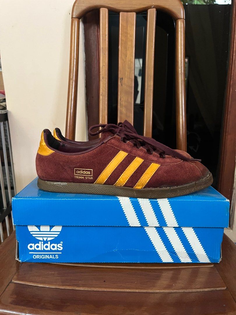 Adidas Trimm Star, Fesyen Pria, Sepatu Sneakers di Carousell