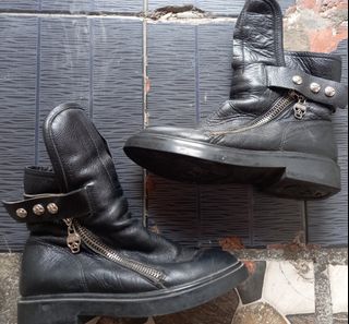 【正規販売店】 up lace archive 00s うまから uk6 rock skull boots 靴