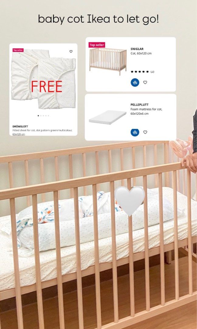 Tilam baby cot ikea outlet