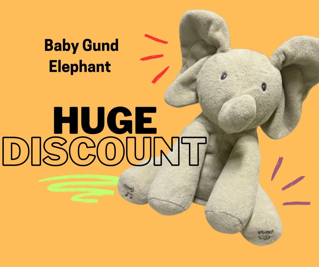 Baby Gund Flappy the Elephant Negotiable Hobbies Toys Toys Games on Carousell