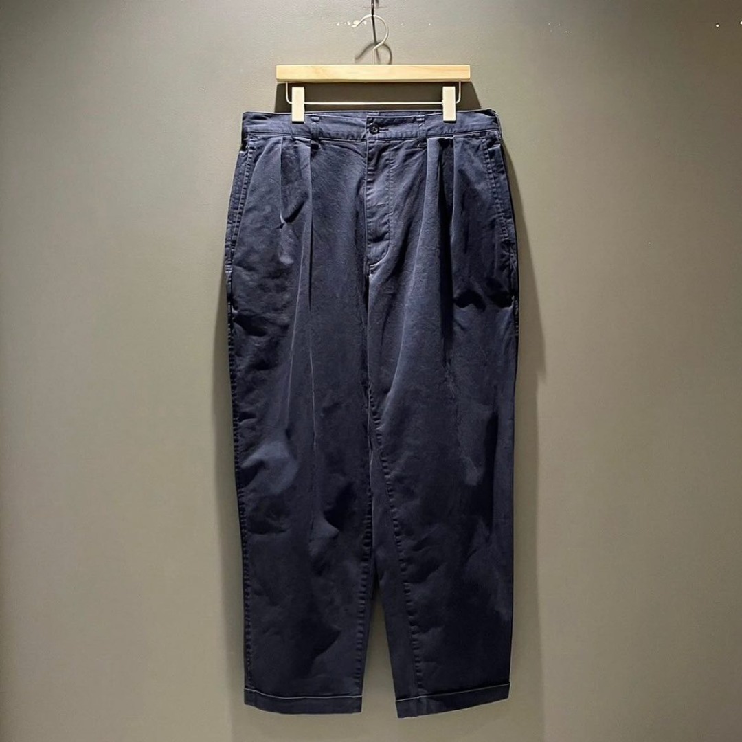 Beams x ssz 鎌倉Chino Pants /寬版錐形卡其褲/Navy藏青/M號