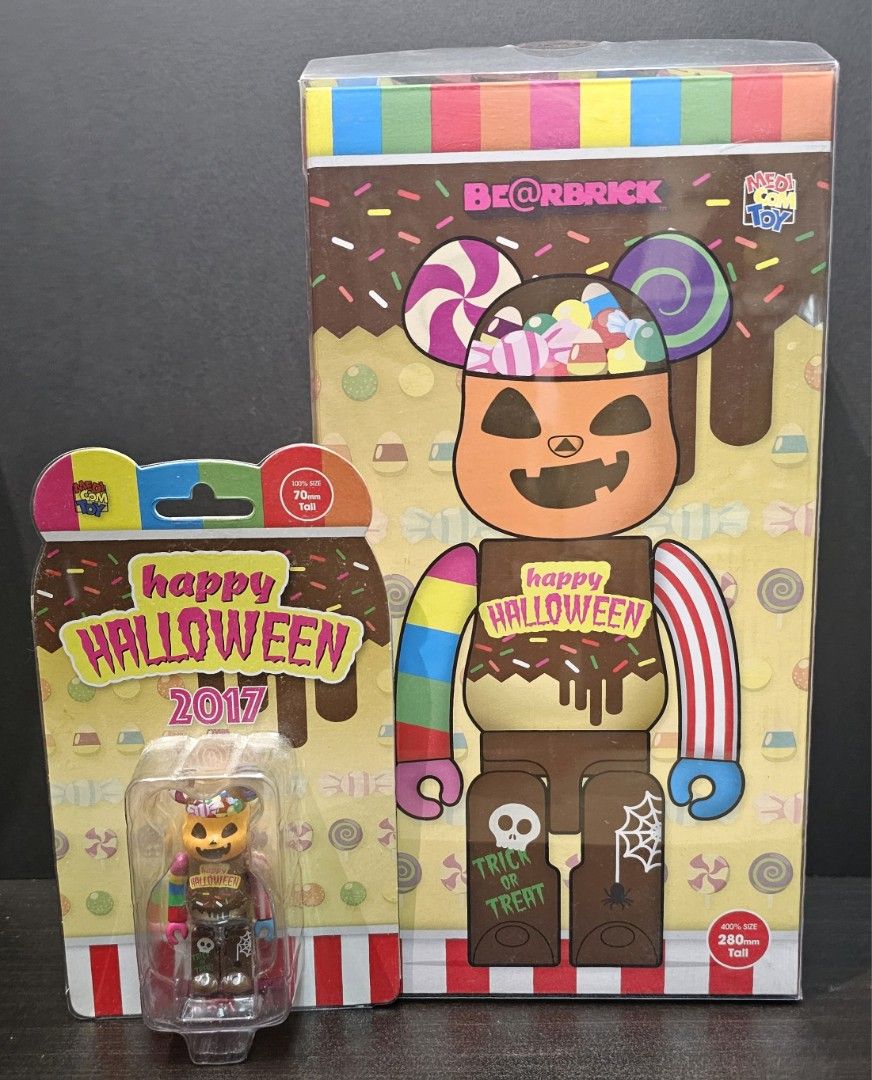 Bearbrick Halloween 2017 400+100% 萬勝節labubu, 玩具收藏品, 手辦及 