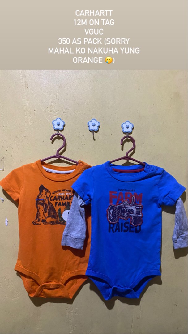 Carhartt onesie 12m on tag Babies Kids Babies Kids Fashion on Carousell
