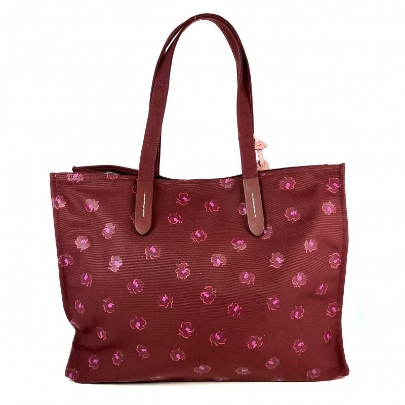Coach Rabbit Floral Burgundy Canvas Tote Bag, Luxury, Bags & Wallets on ...
