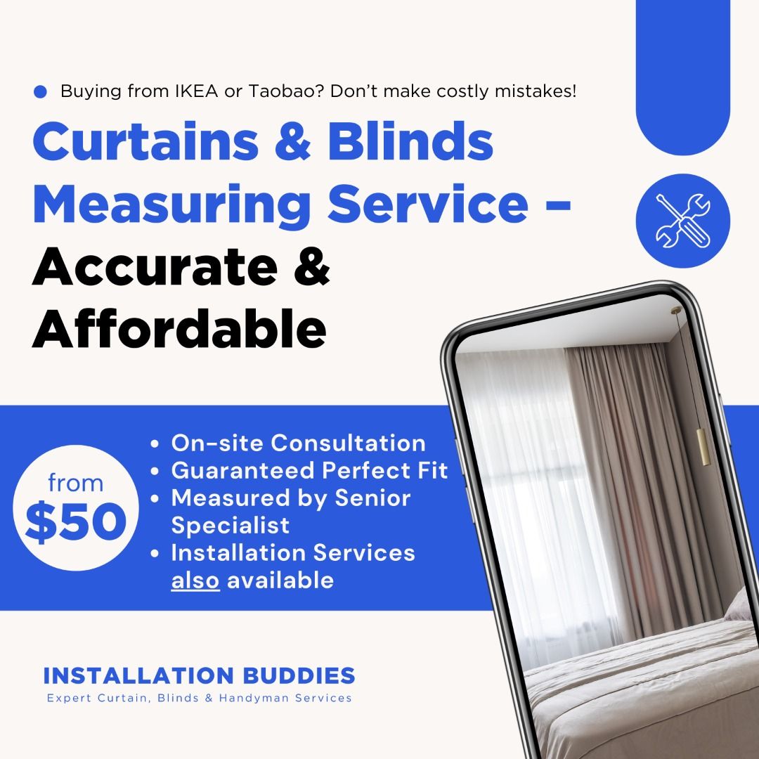 Curtains and Blinds Installation and Measurement Service62853069346561113