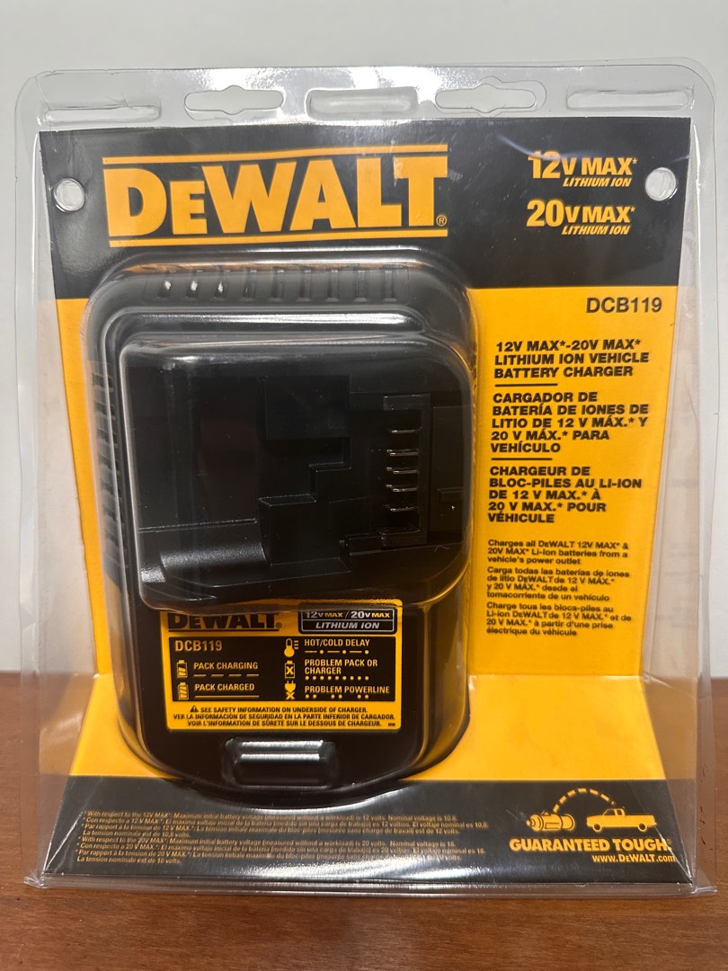 Dewalt DCB119 Lithium Ion Car Battery Charger Lithium Ion Battery Output Voltage 12 to 20 V for power tools charging Car Accessories Accessories on Carousell