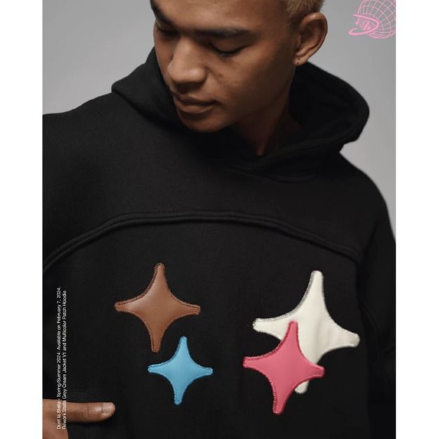 Multi color patch hoodie deals