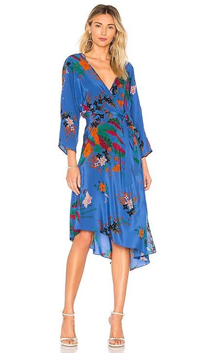 DVF ELOISE PRINTED SILK DRESS WITH ASYMMETRIC HEM Women s Fashion Dresses Sets Dresses on Carousell