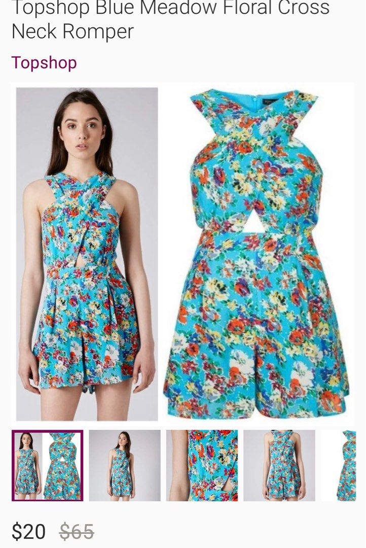 Topshop floral jumpsuit cheap