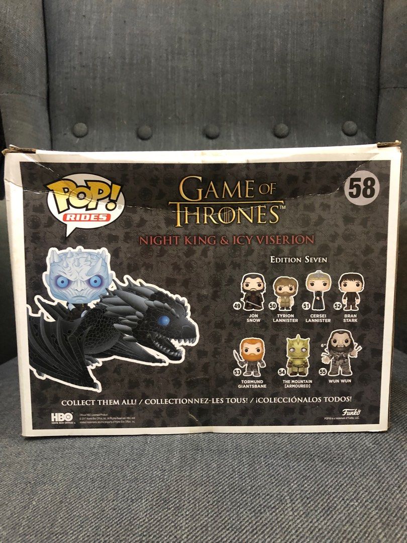 Funko Pop! N°58 Game Of Thrones Night King & Icy Viserion, Figurine Collection