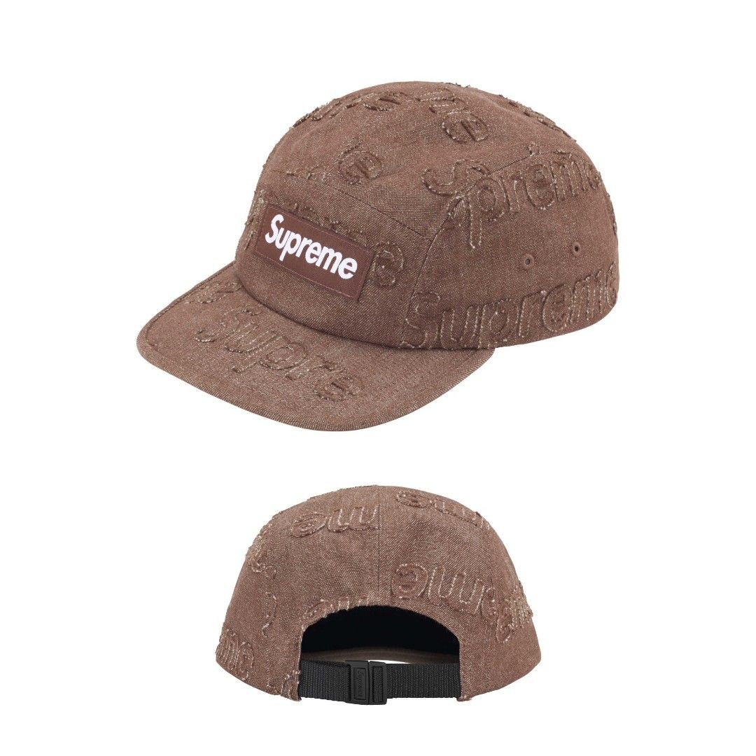 FW24 Supreme Lasered Denim Camp Cap, Men