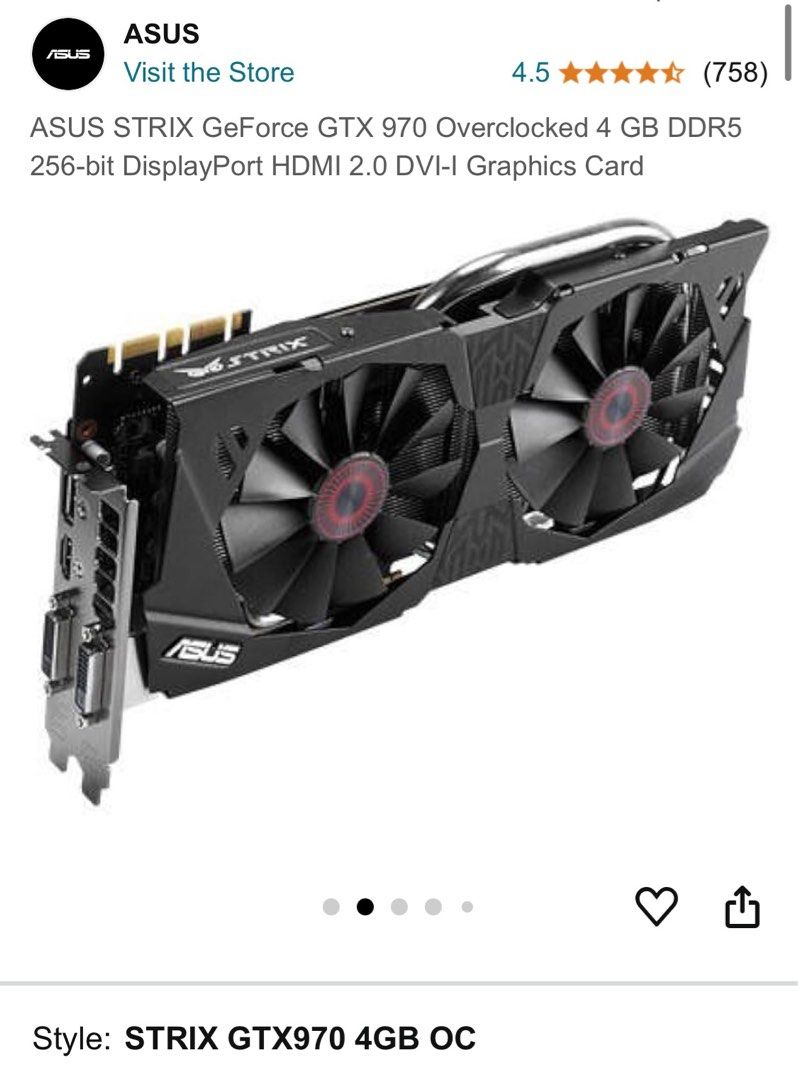 Gtx 970 4gb asus strix top