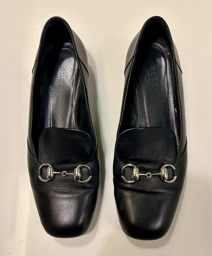 Gucci black loafers womens store