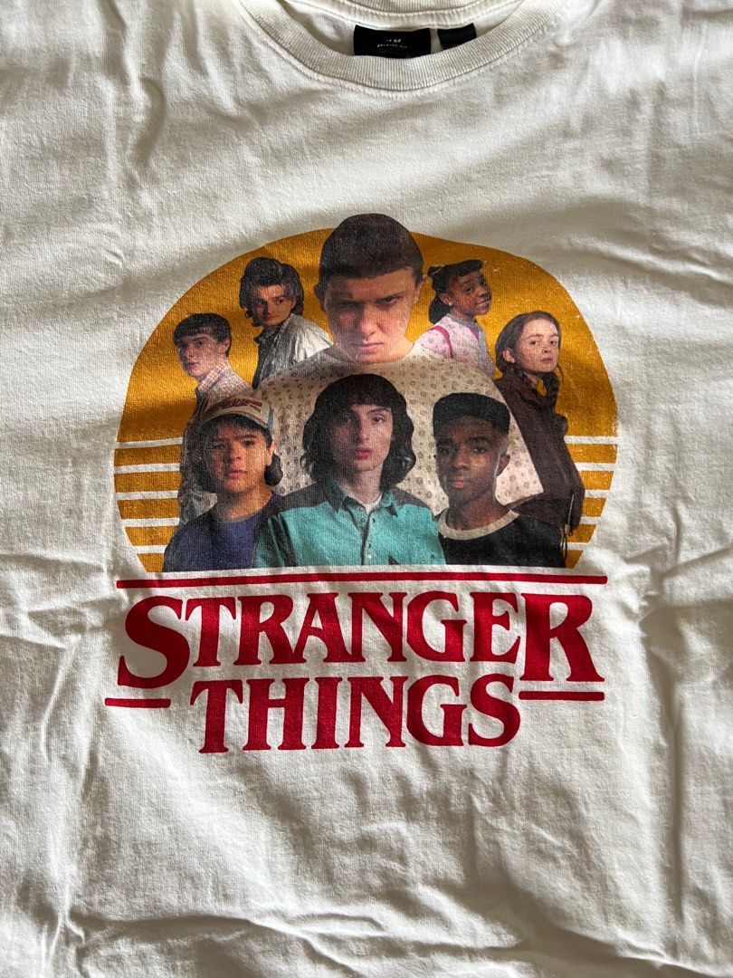 H&M Stranger Things Shirt (Category: Shirts) located in Quezon City. Submitted by paulinemiranda16 (Listing ID 1333187884, Image 2). Description: Rfs: decluttering 😄 MOP: bpi, gcash, or paymaya MOD: ggxpress, grab, lalamove (to be shouldered by buyer) .