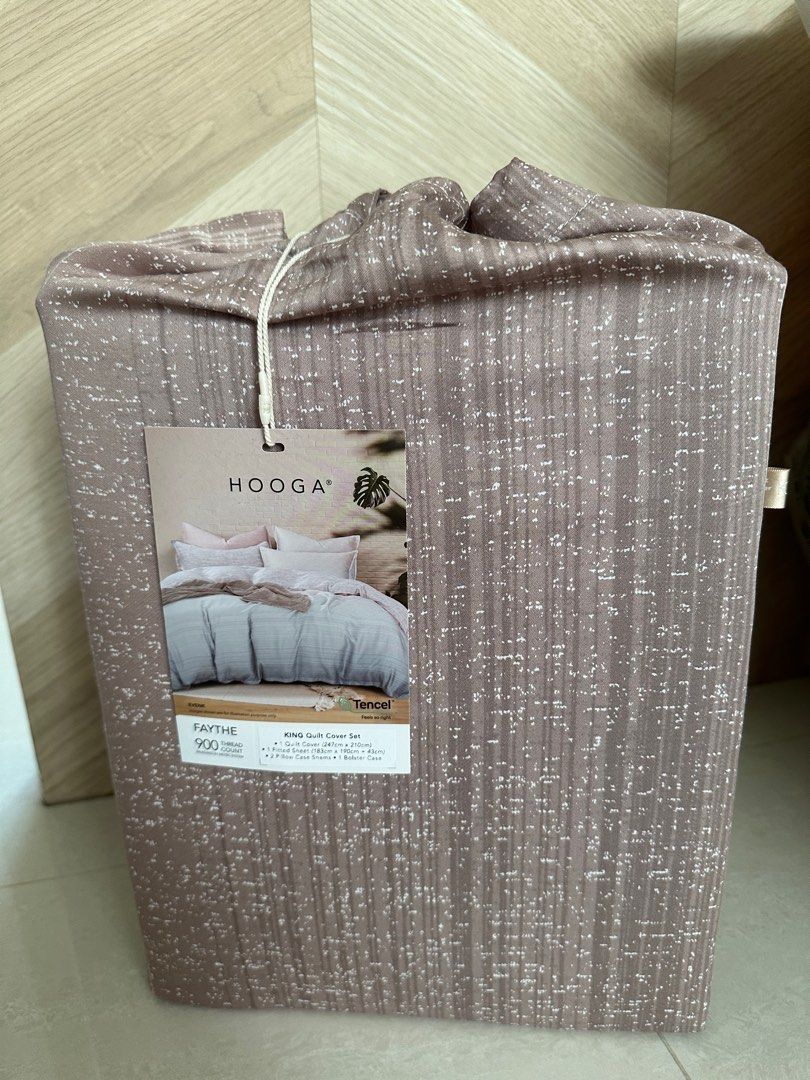 Hooga Faythe King Quilt Cover Set, Furniture Home Living