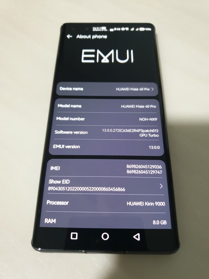 HUAWEI - HUAWEI Mate40pro ブラック 香港版 256gb おまけ付 Huawei Mate 40 Pro 5G 256GB 8GB Kirin9000 Octa Core Fast