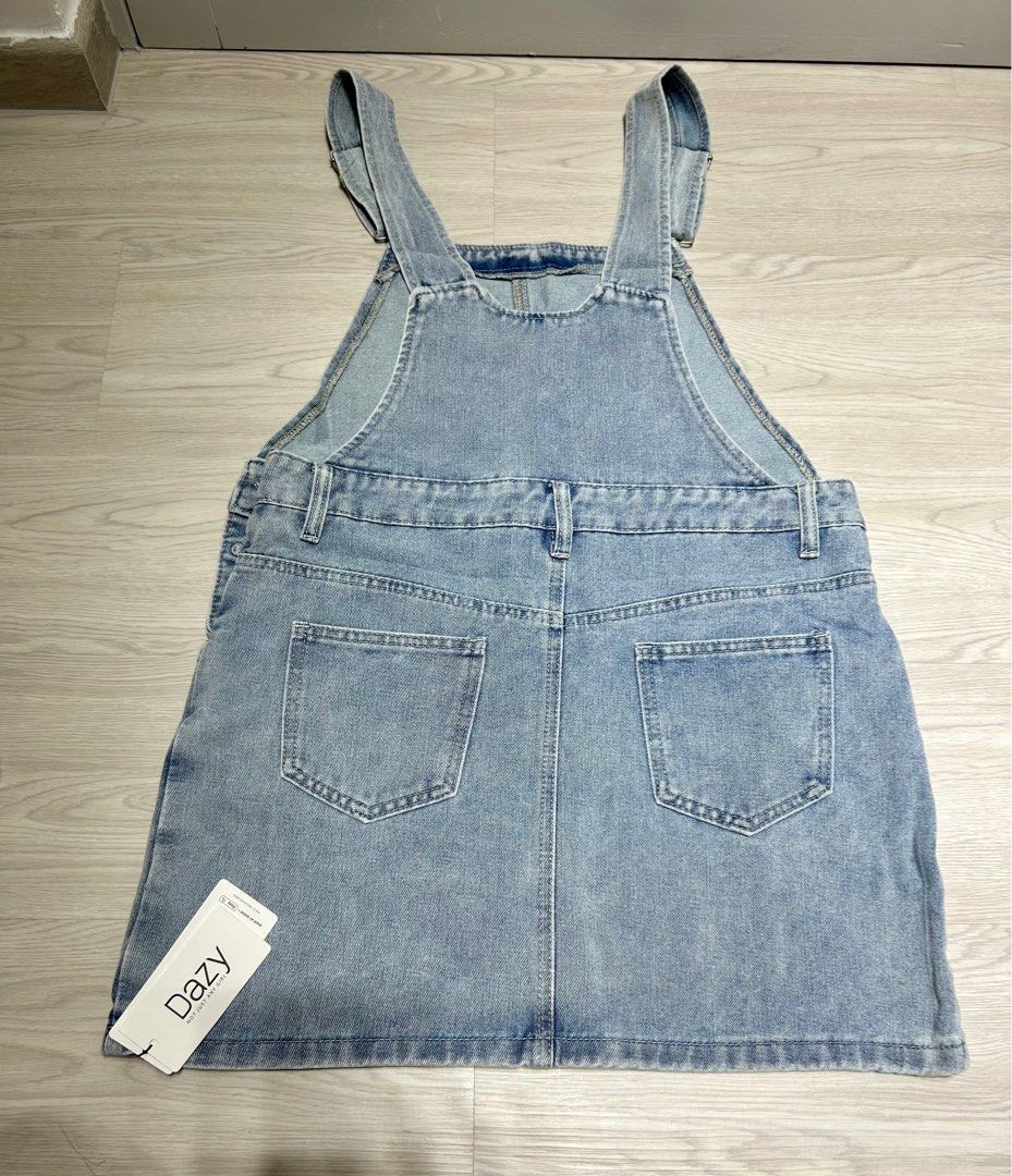 zara denim overall dress ZARA WOMAN TRF STRAPLESS DENIM JUMPSUIT BLUE | 8197/059