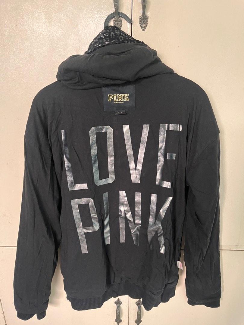 Love Pink Reversible Jacket Women s Fashion Coats Jackets and Outerwear on Carousell