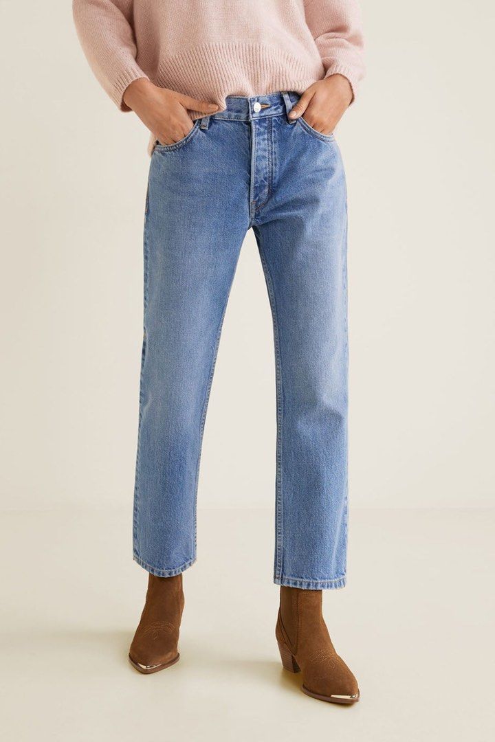 Mango organic cotton jeans sales