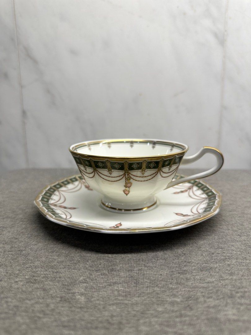 Narumi Tea Cup Set 花器☆NARUMI BORN CHINA NARUMI Pair Tea Set