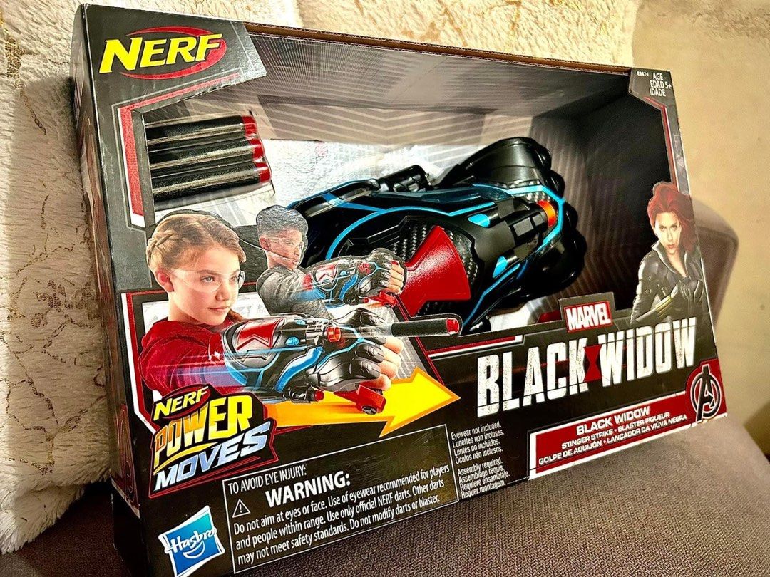 Nerf Power Moves X Avengers Black Widow (Category: Action & Battle Toys) located in Taytay. Submitted by michidc (Listing ID 1333200919, Image 2). Description: Nerf Power Moves‼️ Marvel Black Widow Stinger Strike GANDA!!!😍🔥 For ages 5+ Unisex🥰 SALE 1k only‼️‼️‼️ SRP 1,599.75❌❌❌❌ Payments: BDO Pays df/sf lalamove/LBC Kuha na kayo habang sale pa mag iincrease po ako by December‼️.
