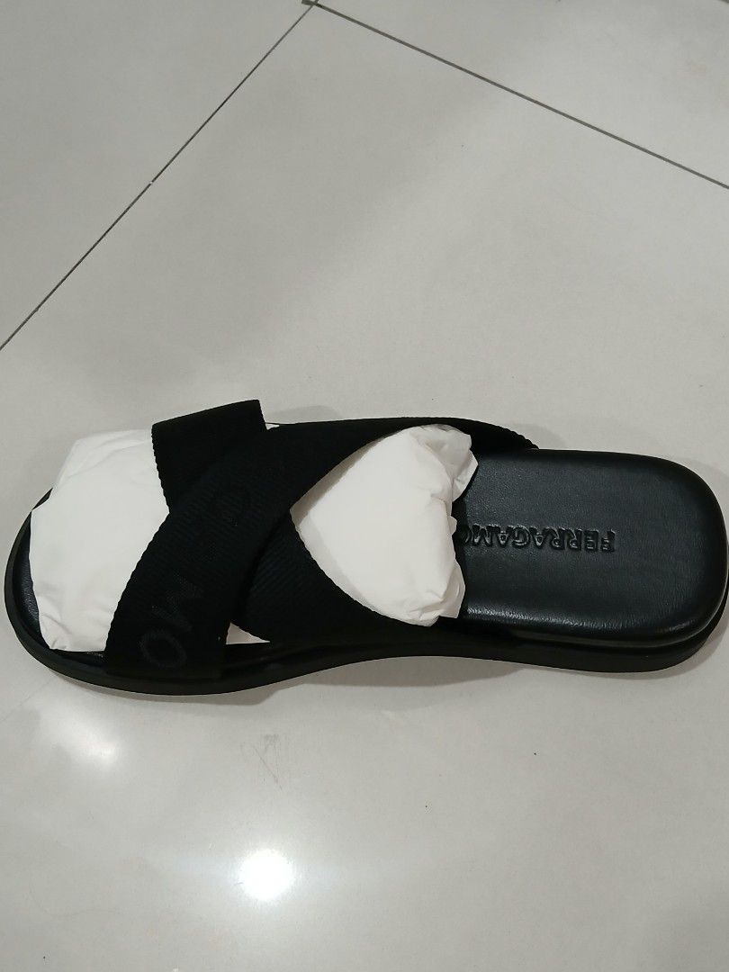 Authentic Ferragamo Sandals (Category: Flats & Sandals) located in Mandaluyong City. Submitted by arabeaaa (Listing ID 1333184779, Image 2). Description: - never used! Brand new! - selling it at retail price - RFS: gift (not my style) - ferragamo mens but can be used by women also.