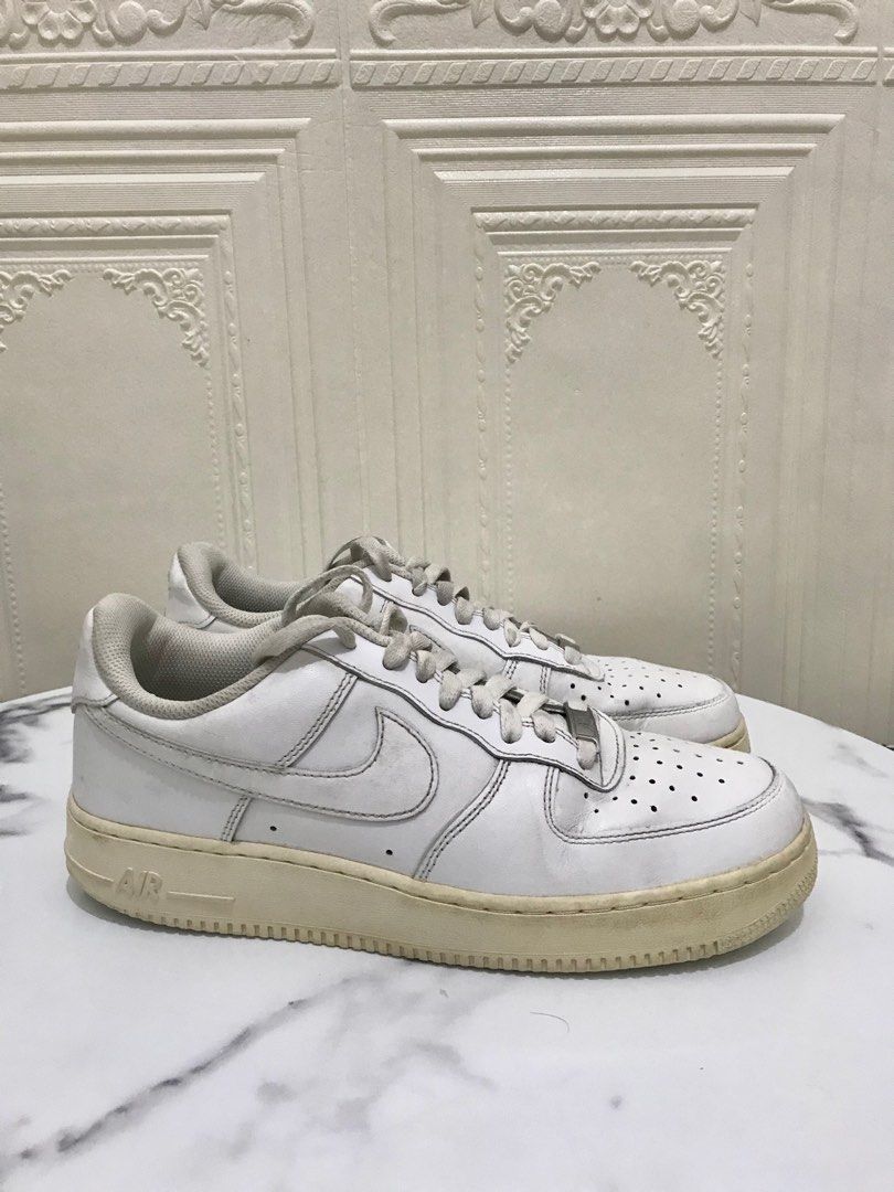 Nike Air Force 01 Mid Triple White Original Second Market, Fesyen