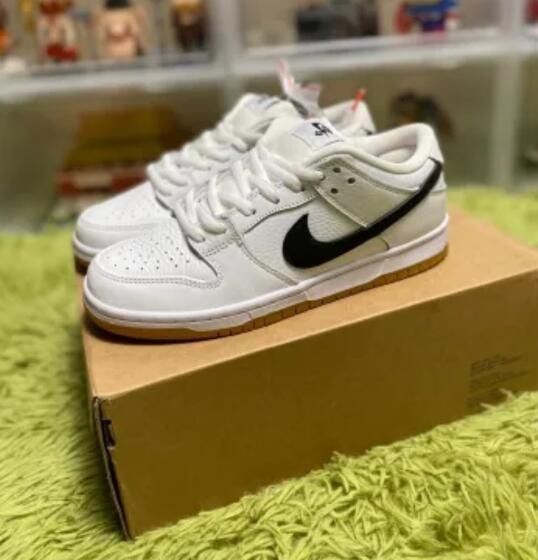 Nike SB Dunk Low Orange Label White Black Carousell