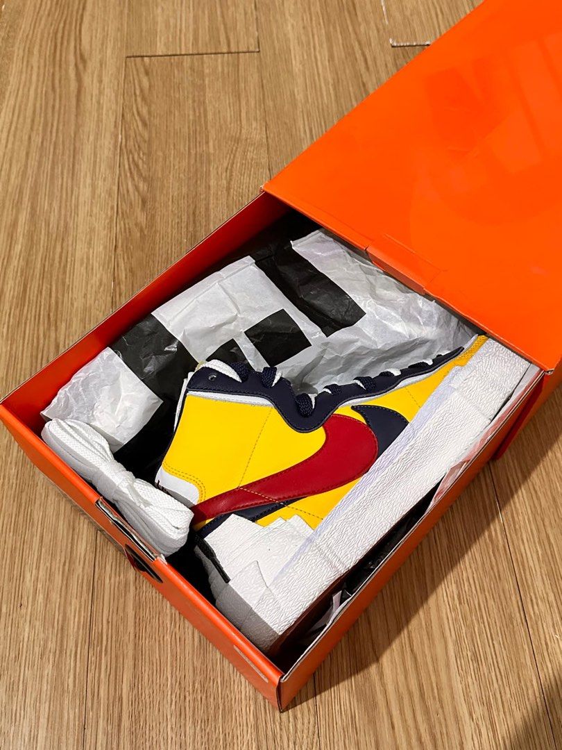 Nike x Sacai Blazer Mid (Category: Sneakers) located in Manila. Submitted by nmjru (Listing ID 1333268682, Image 1). Description: Used Nike x Sacai Blazer Mid Snow Beach Size 11 US P6,000 with extra laces & original box Location: Makati Shipment: via Grab or Lalamove (no meet ups) Payment: Gcash/Maya/BDO/Unionbank.