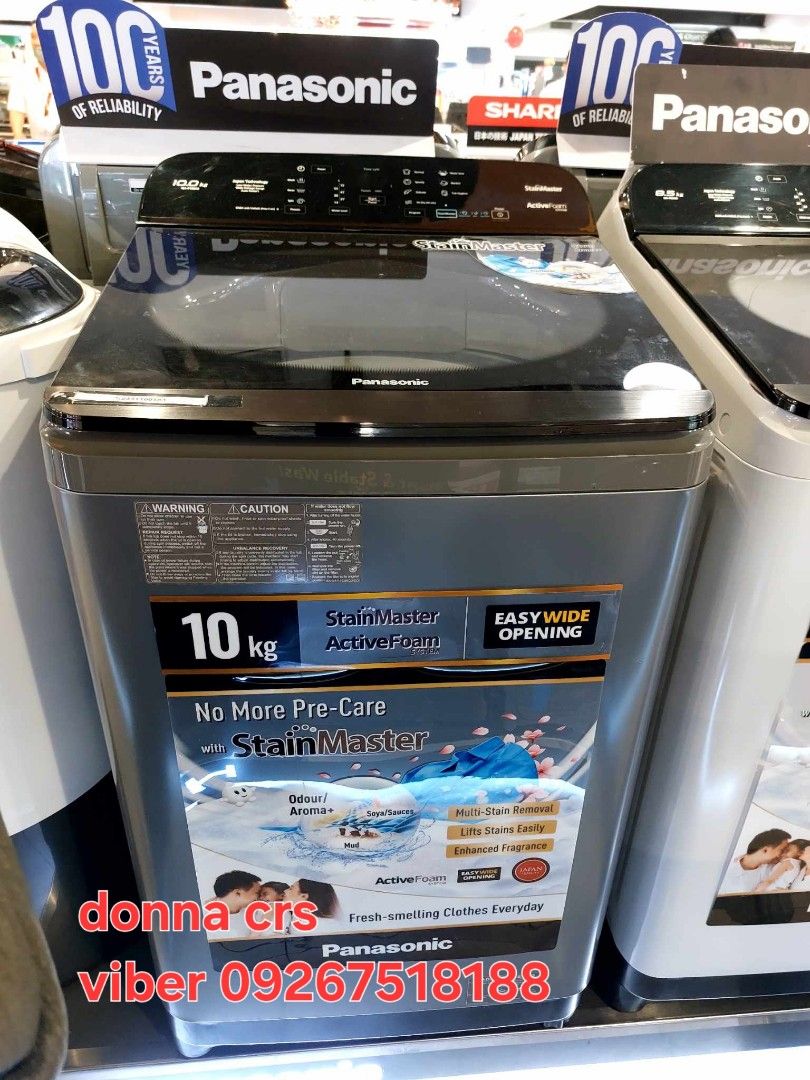 Panasonic topload washing machine (Category: Washing Machines and Dryers) located in Quezon City. Submitted by daligcon19 (Listing ID 1333279671, Image 3). Description: SALE♥️SALEPANASONIC TOPLOAD NON INVERTER &INVERTER ➡️NON-INVERTER NA-F70S7HRM2 7kg NEW - Cash 11,700 NA-F85A9HRM 8.5kg - Cash 14,950 NA-F100A9DRM 10KG- Cash 19,400 ✅️INVERTER TYPE NA-FD90X1HRM 8.5kg - Cash 18,950 NA-FD85X1BRM 9.0kg NEW-Cash 20,400 NA-FD10x1HRM 10kg- Cash 22,600 NA